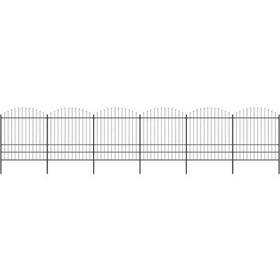 Vidaxl - Valla De Jardín Con Punta De Lanza De Acero 1070x200 Cm Negra Vidaxl - Valla De Jardín Con Punta De Lanza De Acero 1070x200 Cm Negra