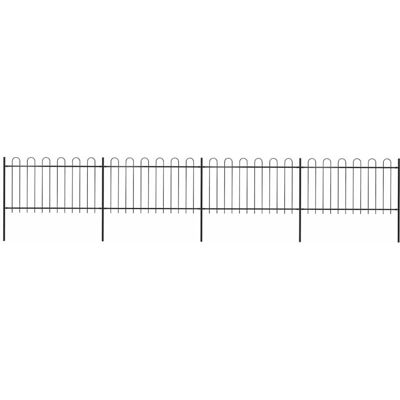 Valla De Jardín Con Aro Superior De Acero 714,5x100 Cm Negra Vidaxl Valla De Jardín Con Aro Superior De Acero 714,5x100 Cm Negra Vidaxl