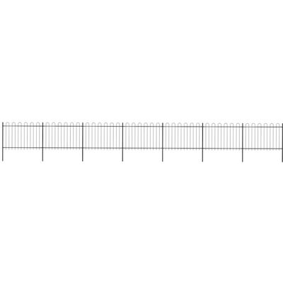 Vidaxl - Valla De Jardín Con Aro Superior De Acero 1248x120 Cm Negra Vidaxl - Valla De Jardín Con Aro Superior De Acero 1248x120 Cm Negra