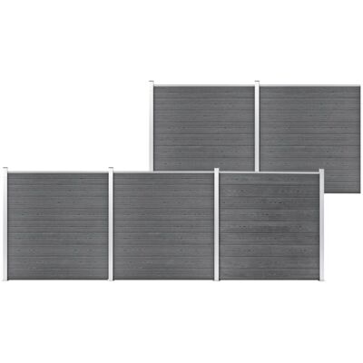 Valla De Jardín De Wpc Gris 872x186 Cm Vidaxl Valla De Jardín De Wpc Gris 872x186 Cm Vidaxl