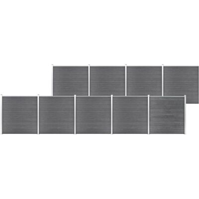 Valla De Jardín De Wpc Gris 1564x186 Cm Vidaxl Valla De Jardín De Wpc Gris 1564x186 Cm Vidaxl