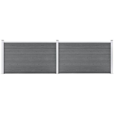 Valla De Jardín De Wpc Gris 353x106 Cm Vidaxl Valla De Jardín De Wpc Gris 353x106 Cm Vidaxl
