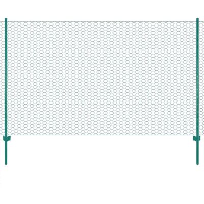 Valla De Malla De Alambre Con Postes De Acero 25x2 M Verde Vidaxl Valla De Malla De Alambre Con Postes De Acero 25x2 M Verde Vidaxl