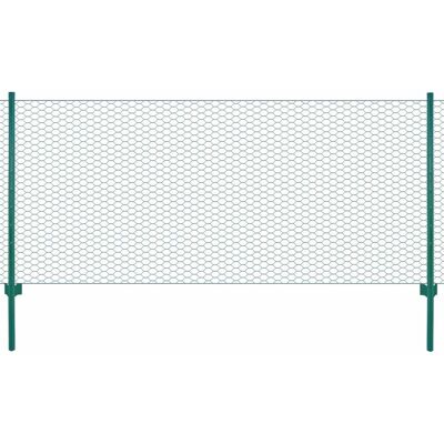 Valla De Malla Alambre Con Postes Acero 25x0,5 M Verde Vidaxl Valla De Malla Alambre Con Postes Acero 25x0,5 M Verde Vidaxl