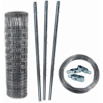 AQUAGART Valla De Protección De 150 M, Diseño Robusto 150/19/15 + Postes + Alambre Tensor AQUAGART Valla De Protección De 150 M, Diseño Robusto 150/19/15 + Postes + Alambre Tensor