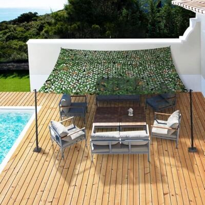 Blanco Vela De Sombra De Camuflaje De 3x5 M - Malla Protectora Rectangular Para Jardín, Terraza O Uso Exterior. Blanco Vela De Sombra De Camuflaje De 3x5 M - Malla Protectora Rectangular Para Jardín, Terraza O Uso Exterior.