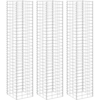 Vidaxl - Arriates De Gaviones 3 Unidades Hierro 30x30x200 Cm Vidaxl - Arriates De Gaviones 3 Unidades Hierro 30x30x200 Cm