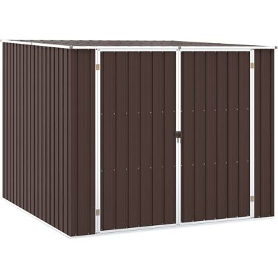 Cobertizo De Jardín Acero Galvanizado Marrón 195x198x159 Cm Vidaxl Cobertizo De Jardín Acero Galvanizado Marrón 195x198x159 Cm Vidaxl