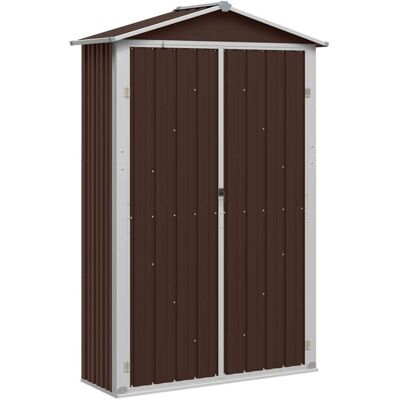 Cobertizo De Jardín Acero Galvanizado Marrón 116x45x175 Cm Vidaxl Cobertizo De Jardín Acero Galvanizado Marrón 116x45x175 Cm Vidaxl