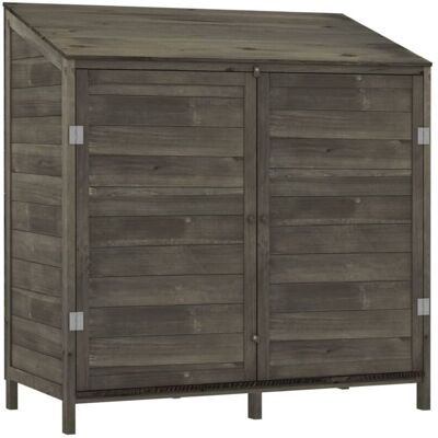 Cobertizo De Jardín Madera Abeto Maciza Antracita 102x52x112 Cm Vidaxl Cobertizo De Jardín Madera Abeto Maciza Antracita 102x52x112 Cm Vidaxl
