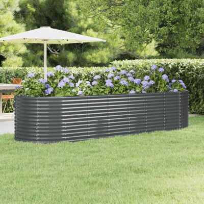 Jardinera Arriate Acero Galvanizado Antracita 322x100x68cm Vidaxl Jardinera Arriate Acero Galvanizado Antracita 322x100x68cm Vidaxl
