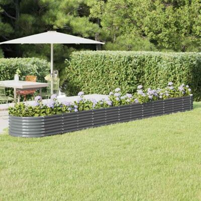 Vidaxl - Jardinera Arriate Acero Galvanizado Antracita 512x80x36 Cm Vidaxl - Jardinera Arriate Acero Galvanizado Antracita 512x80x36 Cm
