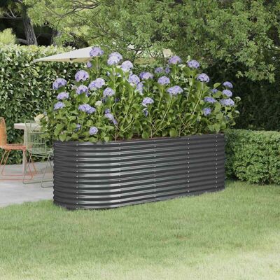 Jardinera Arriate Acero Galvanizado Antracita 224x80x68 Cm Vidaxl Jardinera Arriate Acero Galvanizado Antracita 224x80x68 Cm Vidaxl