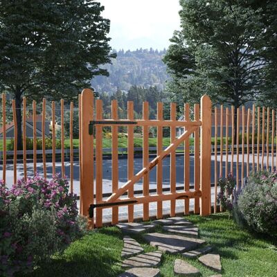 VIDAXL Puerta individual de madera de avellano - 100x100cm - Encanto rústico VIDAXL Puerta individual de madera de avellano - 100x100cm - Encanto rústico