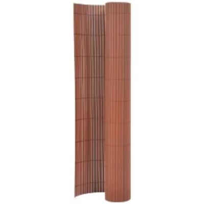Valla de jardín vidaXL Marrón - Doble cara - 110x500cm Valla de jardín vidaXL Marrón - Doble cara - 110x500cm