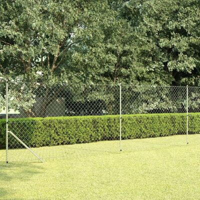 Valla Tela Metálica Y Postes Acero Galvanizado Plata 15x1,5 M Vidaxl Valla Tela Metálica Y Postes Acero Galvanizado Plata 15x1,5 M Vidaxl