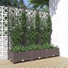 MAISONCHIC Jardinera con enrejado pp marrón 120x40x121,5 cm vidaXL657382