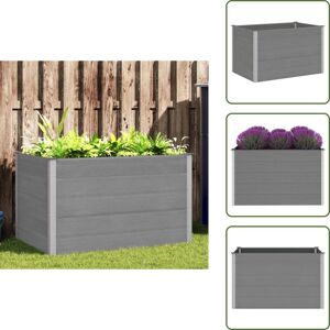 ABCRITAL Flores - Vidaxl Arriate De Wpc Gris 150x100x91 Cm - Madera ABCRITAL Flores - Vidaxl Arriate De Wpc Gris 150x100x91 Cm - Madera