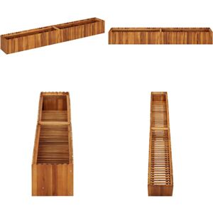 VIDAXL Arriate Elevado De Madera Maciza De Acacia 200x30x25 Cm - Maceta - Madera VIDAXL Arriate Elevado De Madera Maciza De Acacia 200x30x25 Cm - Maceta - Madera