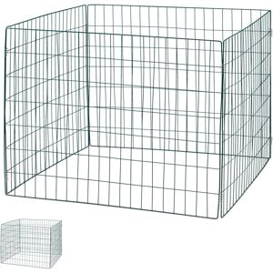 Relaxdays - Compostador De Metal, Set De 2, Compostera Ecológica De Jardín, 70x90x90 Cm, Compostaje, 560 L, Acero, Verde Relaxdays - Compostador De Metal, Set De 2, Compostera Ecológica De Jardín, 70x90x90 Cm, Compostaje, 560 L, Acero, Verde