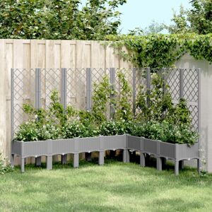 Jardinera Con Enrejado Pp Gris Claro 200x160x142 Cm Vidaxl Jardinera Con Enrejado Pp Gris Claro 200x160x142 Cm Vidaxl