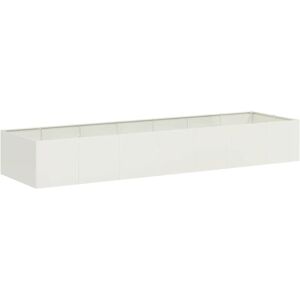 Jardinera vidaXL - 280x80x40 cm Acero Blanco - Maceta Jardinera vidaXL - 280x80x40 cm Acero Blanco - Maceta
