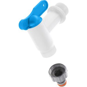 Kadax - Conector De Válvula De Grifo, Boquilla De 3/4 Pulgadas Para Manguera, Barriles De Tanque De Agua De Lluvia Kadax - Conector De Válvula De Grifo, Boquilla De 3/4 Pulgadas Para Manguera, Barriles De Tanque De Agua De Lluvia