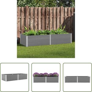 VIDAXL Macetero - Arriate De Wpc Gris 250x100x54 Cm VIDAXL Macetero - Arriate De Wpc Gris 250x100x54 Cm