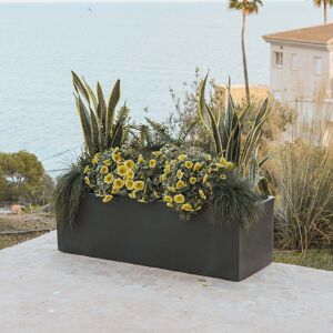 MOOVERE Jara 100 Macetero Rectangular De Interior Y Exterior Para Plantas Y Flores Muy Resistente Al Paso Del Tiempo. Jardinera Hecha De Polietileno En España - Antracita MOOVERE Jara 100 Macetero Rectangular De Interior Y Exterior Para Plantas Y Flores Muy Resistente Al Paso Del Tiempo. Jardinera Hecha De Polietileno En España - Antracita
