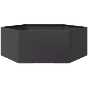 Jardinera Hexagonal Acero Negra 138x120x45 Cm Vidaxl Jardinera Hexagonal Acero Negra 138x120x45 Cm Vidaxl