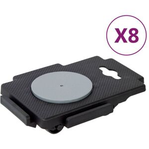 Plataformas Móviles Con 8 Ruedas 8 Uds Pp Negro 150 Kg Vidaxl Plataformas Móviles Con 8 Ruedas 8 Uds Pp Negro 150 Kg Vidaxl