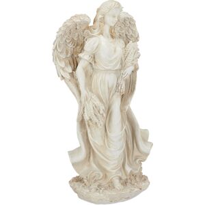 Relaxdays Ángel De Jardín, Figura Decorativa, Impermeable Y Resistente A Heladas, Interior Y Exterior, Blanco Crema Relaxdays Ángel De Jardín, Figura Decorativa, Impermeable Y Resistente A Heladas, Interior Y Exterior, Blanco Crema