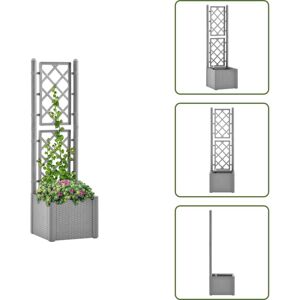 VIDAXL The Living Store Arriate Con Enrejado Y Sistema De Riego Automático Gris - Macetero Con Sistema De Riego VIDAXL The Living Store Arriate Con Enrejado Y Sistema De Riego Automático Gris - Macetero Con Sistema De Riego