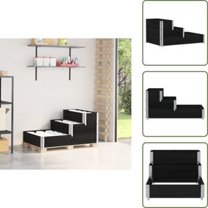 Plantas - Vidaxl Arriate Elevado De 3 Niveles Madera Maciza Pino Negro 120x80 Cm - Flores Plantas - Vidaxl Arriate Elevado De 3 Niveles Madera Maciza Pino Negro 120x80 Cm - Flores