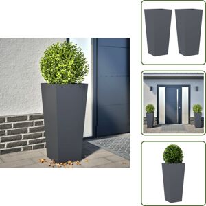 Macetas Para Flores - Vidaxl Jardineras Hexagonales 2 Uds Acero Antracita 35x35x75 Cm - Macetas Para Verduras Macetas Para Flores - Vidaxl Jardineras Hexagonales 2 Uds Acero Antracita 35x35x75 Cm - Macetas Para Verduras