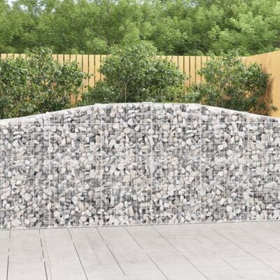 Cestas de gaviones arqueadas vidaXL 4 uds 400x50x100/120 cm Cestas de gaviones arqueadas vidaXL 4 uds 400x50x100/120 cm