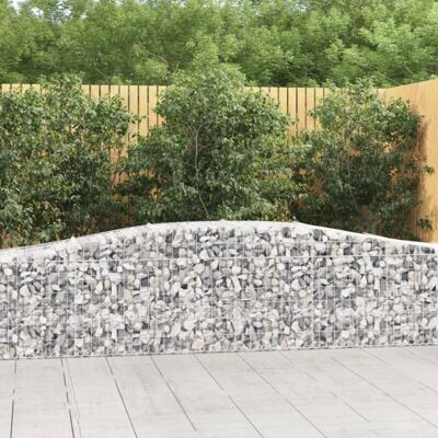 vidaXL Cestas de gaviones arco 25 pz - Muro decorativo de jardín vidaXL Cestas de gaviones arco 25 pz - Muro decorativo de jardín