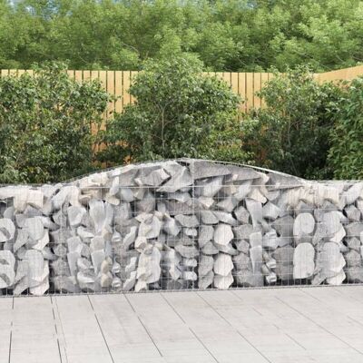 vidaXL Cestas de gaviones arcos 10 pzas - Muro decorativo de jardín vidaXL Cestas de gaviones arcos 10 pzas - Muro decorativo de jardín