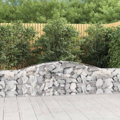 Cestas de gaviones arqueadas 15 uds, Hierro galvanizado, 400x30x60/80 cm - Tipo de producto Cestas de gaviones arqueadas 15 uds, Hierro galvanizado, 400x30x60/80 cm - Tipo de producto