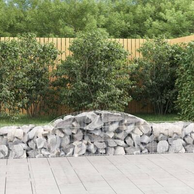 Cesta de gaviones arqueada vidaXL - 25 uds, 300x50x40/60 cm Cesta de gaviones arqueada vidaXL - 25 uds, 300x50x40/60 cm