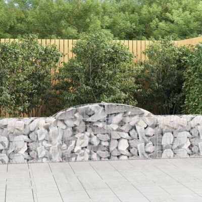 vidaXL Cestas de gaviones arco 12 uds - Muro decorativo de jardín vidaXL Cestas de gaviones arco 12 uds - Muro decorativo de jardín