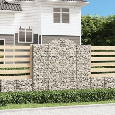 Cesta de gaviones arqueada vidaXL - 4 pzas, 200x50x180/200 cm Cesta de gaviones arqueada vidaXL - 4 pzas, 200x50x180/200 cm