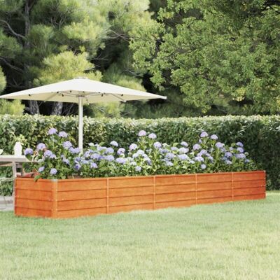 vidaXL Cama Elevada de Jardín 400x80x45 cm Acero Oxidado - Tipo de Jardín vidaXL Cama Elevada de Jardín 400x80x45 cm Acero Oxidado - Tipo de Jardín