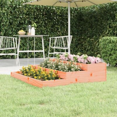Jardinera de madera maciza de pino vidaXL - 107x107x27 cm - Maceta Jardinera de madera maciza de pino vidaXL - 107x107x27 cm - Maceta