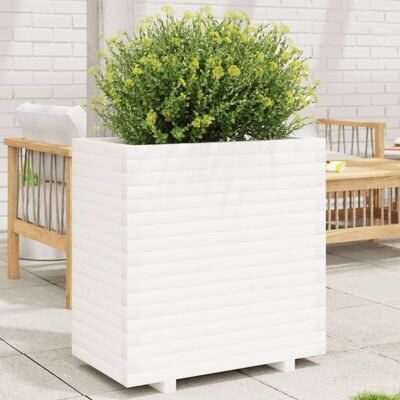 Jardinera vidaXL Blanca 70x40x72,5 cm Madera de Pino Maciza - Jardín Jardinera vidaXL Blanca 70x40x72,5 cm Madera de Pino Maciza - Jardín