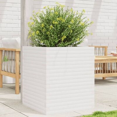 Jardinera vidaXL Blanca 60x60x68,5 cm Madera de Pino Maciza - Jardinera Jardinera vidaXL Blanca 60x60x68,5 cm Madera de Pino Maciza - Jardinera