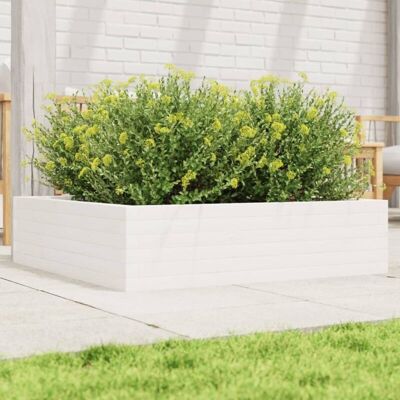 vidaXL Jarrón de jardín blanco 90x90x23 cm - Maceta vidaXL Jarrón de jardín blanco 90x90x23 cm - Maceta
