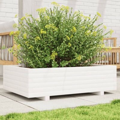 Jardinera blanca vidaXL 90x60x26.5 cm - Maceta de jardín Jardinera blanca vidaXL 90x60x26.5 cm - Maceta de jardín