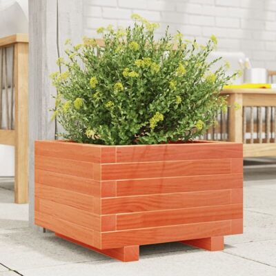 Jardín Maceta Cera Marrón 40x40x26.5 cm Madera de Pino Maciza - Garden Planter Jardín Maceta Cera Marrón 40x40x26.5 cm Madera de Pino Maciza - Garden Planter
