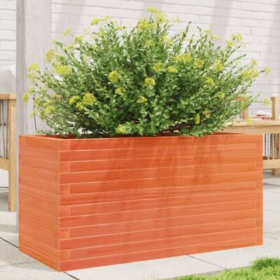 Jardinera de madera maciza de pino marrón 90x40x45,5 cm vidaXL - Jardinera Jardinera de madera maciza de pino marrón 90x40x45,5 cm vidaXL - Jardinera